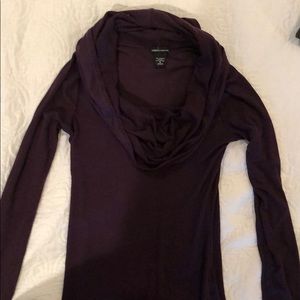Vowel neck eggplant top